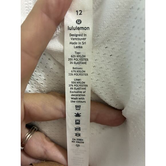 Lululemon Flex On Court Dress Sizes 12 White Tennis - Picture 4 of 9